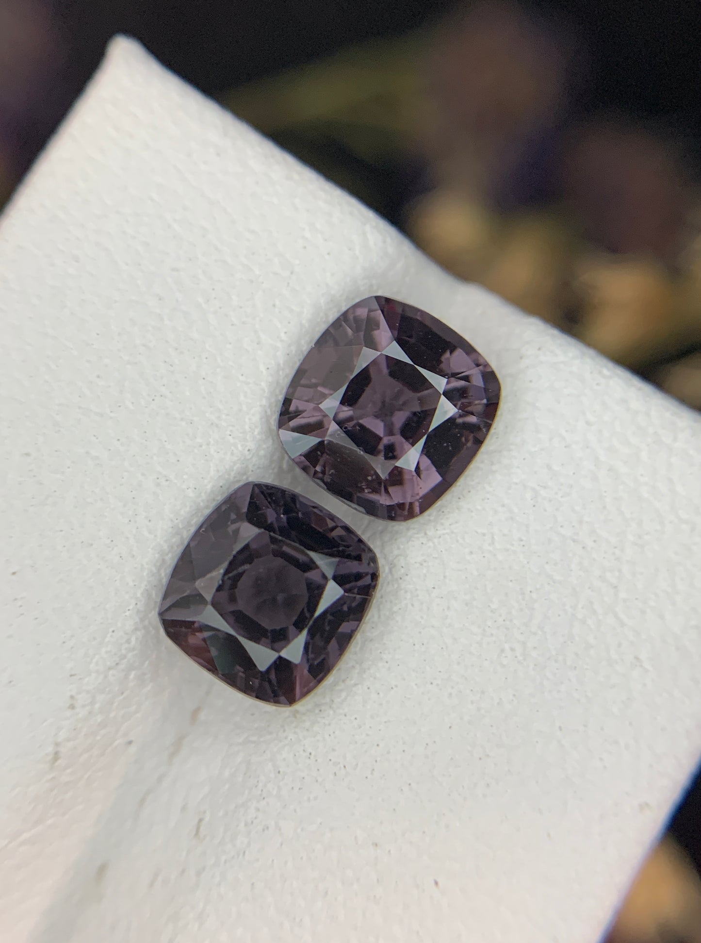 4.30 cts Grey Spinel Pair - Burma.