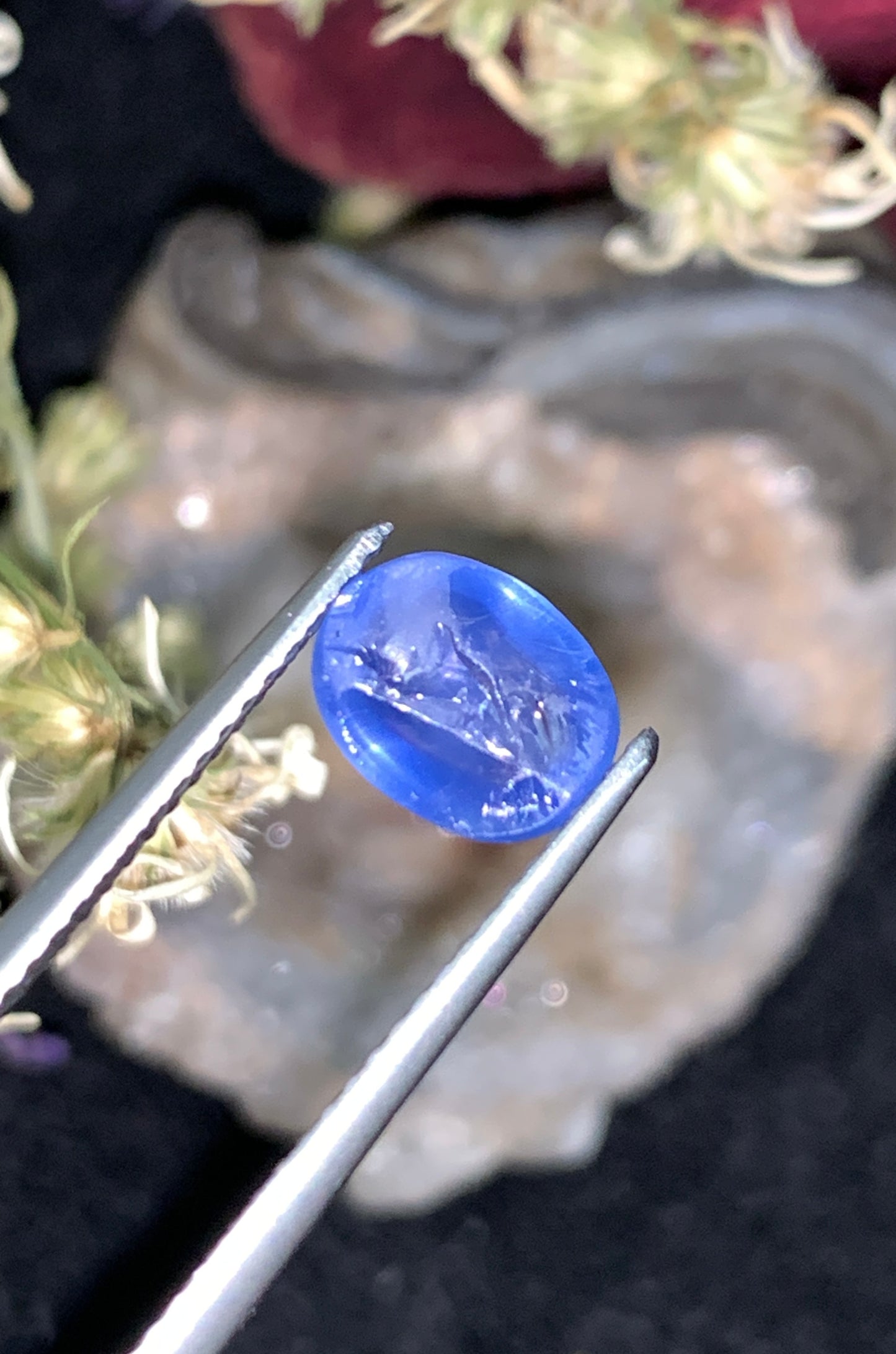 1.86 cts Unheated Star Sapphire, Sri Lanka.