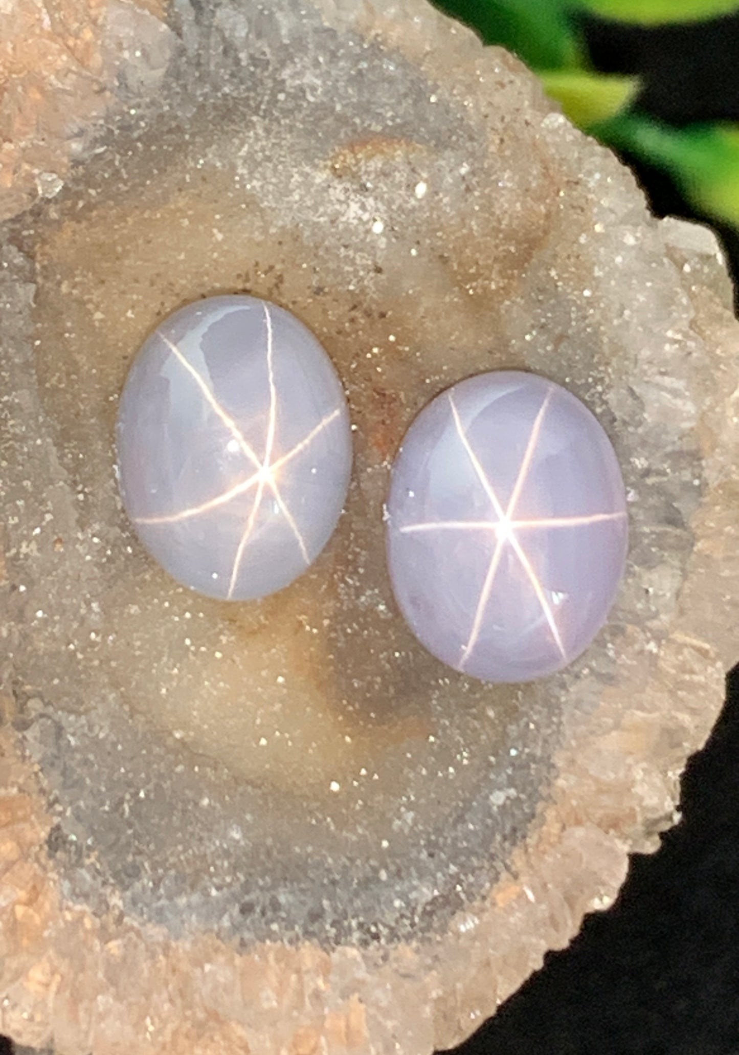 7.18 cts Unheated Star Sapphire Pair