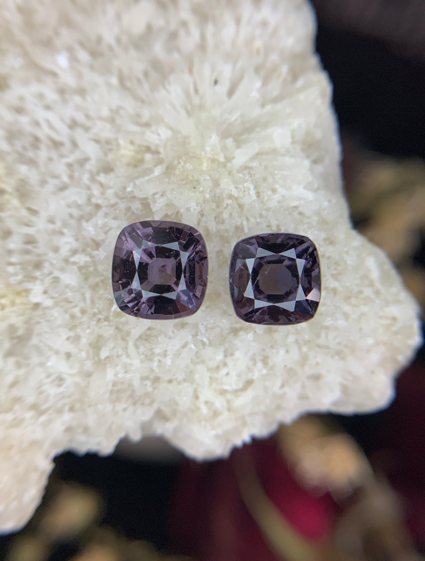 4.30 cts Grey Spinel Pair - Burma.