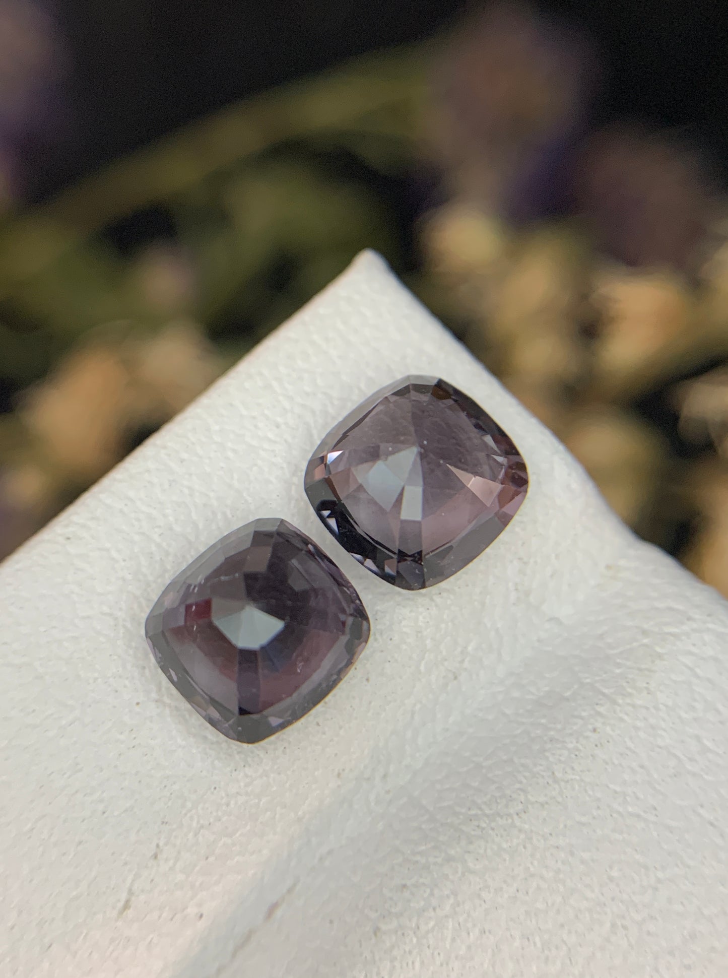 4.30 cts Grey Spinel Pair - Burma.